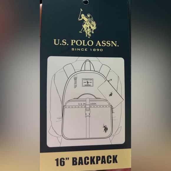 US Polo Assn Backpack, Waterproof Lunch Bag and Pencil Case for Kids, Navy Blue - Picture 10 of 12